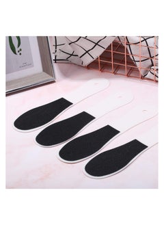 KHAJUL 4 Pieces Double-Sided Foot File, Foot Rasp File Dead Skin Remover, Foot Scrubber Hard Skin Remover, Foot Care for Wet and Dry Cracked Feet (Black/White)  - Image 3