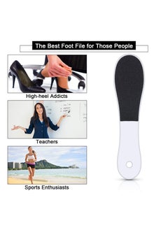 KHAJUL 4 Pieces Double-Sided Foot File, Foot Rasp File Dead Skin Remover, Foot Scrubber Hard Skin Remover, Foot Care for Wet and Dry Cracked Feet (Black/White)  - Image 5