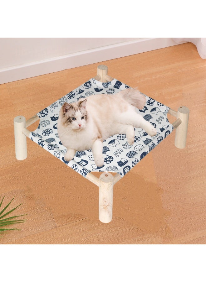 سرير خشبي للحن march للحيوانات الأليفة 65*53*13 سم - مناسب لجميع الفصول | قابل للتنفس وقابل للإزالة | مناسب لأسرة مريحة للقطط والكلاب التي يقل وزنها عن 35 رطلاً - Image 2