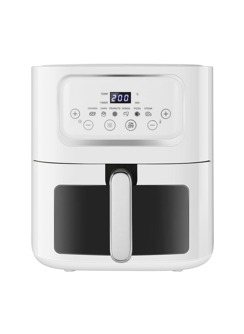 LAC LAICHY - Air Fryer 10L,10-in-1 Functions,Air Fry,Roast,Bake,Broil,Dehydrate,Digital Touch screen Air Fryers,Nonstick & Dishwasher-Safe Basket,Stainless Steel Air Fryer,White - Image 1