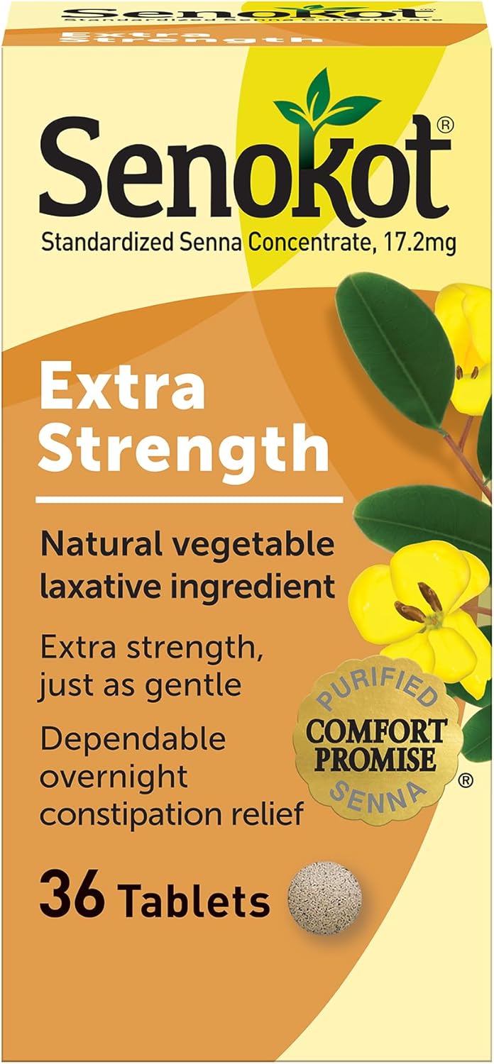 Senokot Extra Strength Natural Vegetable Laxative for Gentle Overnight Relief Constipation  Dulcolax Overnight Relief Laxative for Gentle Constipation Relief Bisacodyl 5 mg Tablets 50 Count - Image 2