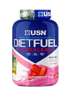 USN Diet Fuel UltraLean Strawberry 2KG: Meal Replacement Shake, Diet Protein Powders for Weight Control and Lean Muscle Development