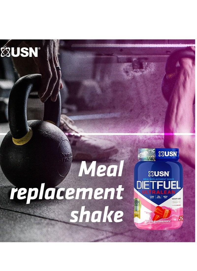USN - USN Diet Fuel UltraLean Strawberry 2KG: Meal Replacement Shake, Diet Protein Powders for Weight Control and Lean Muscle Development - Image 1