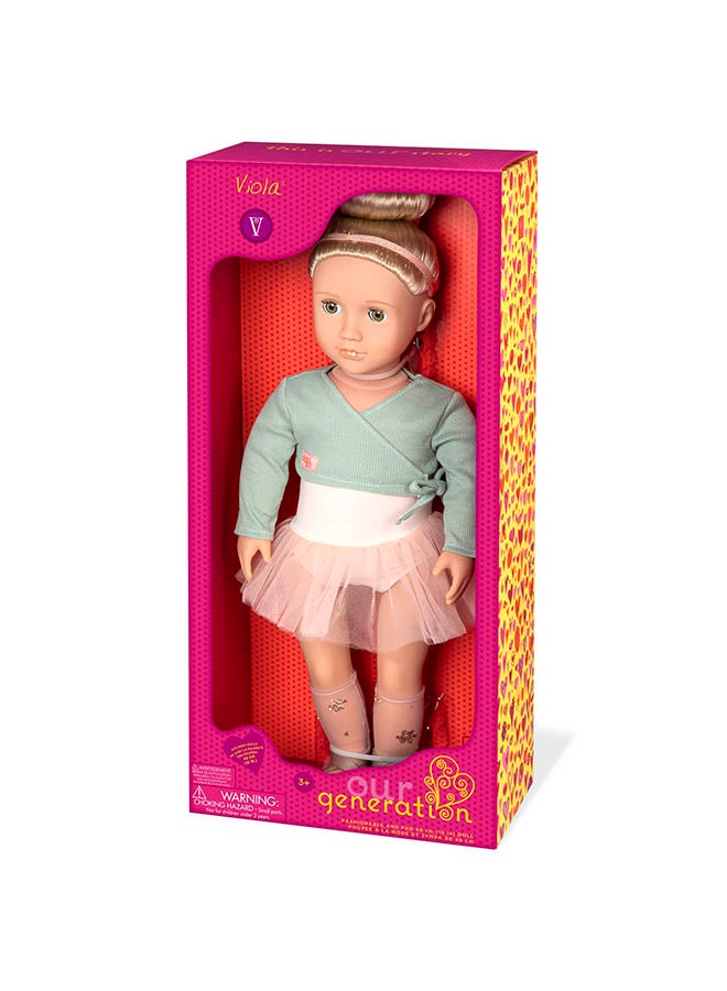Our Generation Fashionable 18-inch Girl Ballet Doll with Green Shrug, Gifting Toys, Age 6+ years, Character-Viola - Image 1
