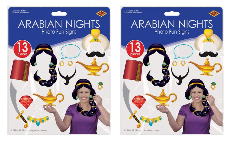 Beistle Arabian Nights Photo Fun Signs Pack of 2 - Image 2
