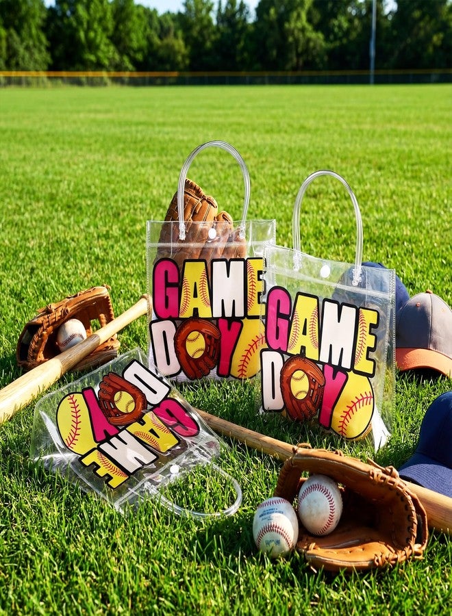 Wesnoy 20 Pcs Cute Softball Snack Bags for Team with Handles Reusable Softball Goodie Bags for Candy Birthday Party Supplies 8 x 8 x 3.15'' - Image 4