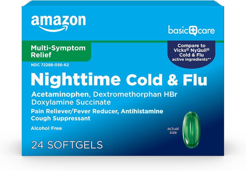Care Nighttime Cold Flu 24 Softgels - Image 1