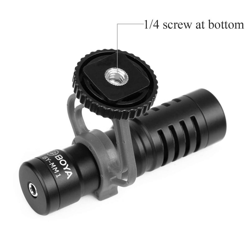 SHOPEE Triple Mount Brackets ABS Plastic with Shoe Mount Adapter in Black & Black for BY-MM1 Mini Cardioid Shotgun Microphone and other Brand Similar Shotgun Microphones - Image 4