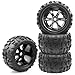 RCJTCQX RC Monster Truck Tires and Wheels 17mm Hex PreGlued Set with Foam Inserts for 18 Arrma Kraton 110 Maxx ERevo 4Pcs - Image 2