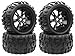 RCJTCQX RC Monster Truck Tires and Wheels 17mm Hex PreGlued Set with Foam Inserts for 18 Arrma Kraton 110 Maxx ERevo 4Pcs - Image 4