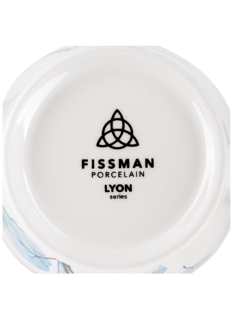 Fissman - 2-Piece Mugs 360ml Tableware Lyon Series, Porcelain with Elegant And Minimalist Design Coffee Cups, Large Mugs for Tea, Hot or Cold Drinks, Cappuccino, Hot Chocolate, Milk, Hand-Painted Patterns - Image 1