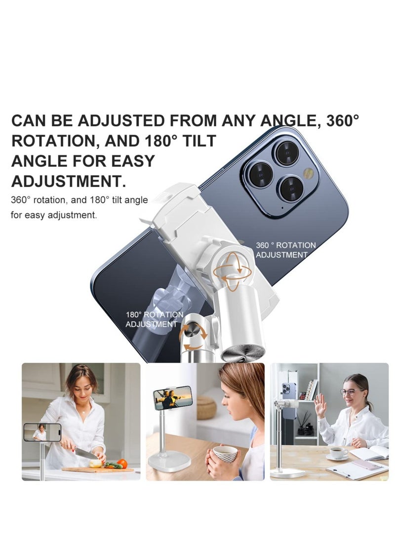 Excefore Cell Phone Stand Aluminum Alloy Adjustable Cell Phone Stand Experience Ultimate Comfort and Stabilityfor Desk and Home Use - Image 2