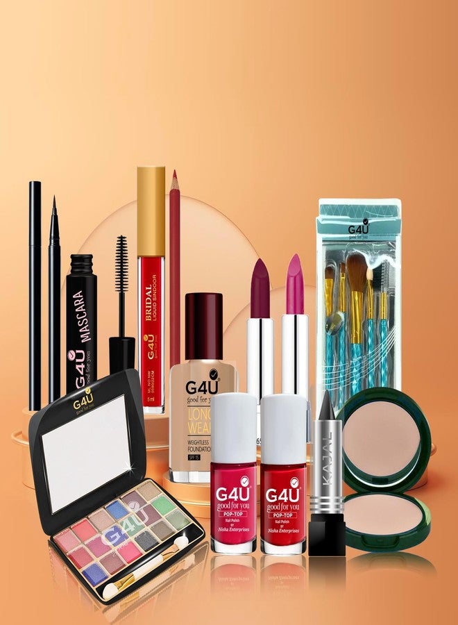 G4U Complete Makeup Set For Women | Pro Beauty Elegance Kit Pack of 17 Pcs | Gift Set For girls A33 - Image 1