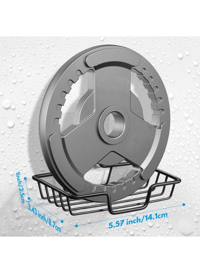 2 PCS Bar Soap Holder for Shower, 304 Stainless Steel Rustproof, Wall Adhesive, Soap Tray Bar Soap Sponge Holder for Bathroom & Kitchen, Black - Image 2
