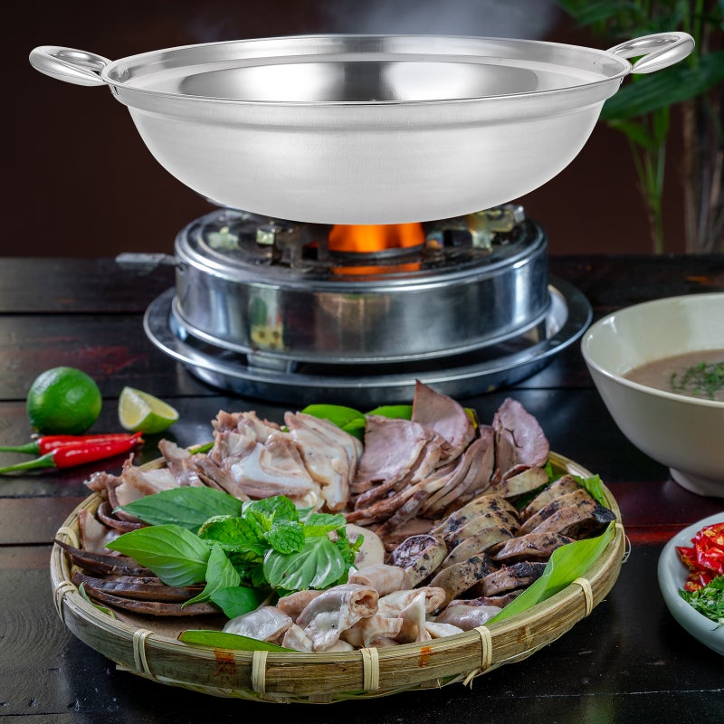 🍳 قدر طهي من الفولاذ المقاوم للصدأ بتصميم ضد التسرب بمقبضين متينين أساسي للمطبخ - Image 1