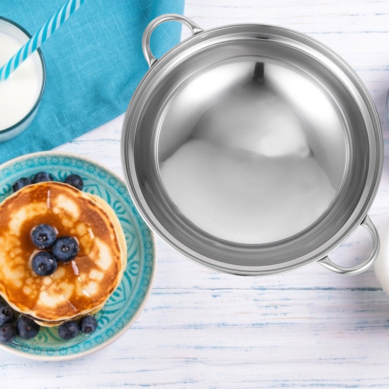 🍳 قدر طهي من الفولاذ المقاوم للصدأ بتصميم ضد التسرب بمقبضين متينين أساسي للمطبخ - Image 3