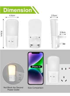 RATSAW LED Night Light Plug in Wall with Dusk to Dawn Sensor Dimmable 5-80LM Brightness Adjustable 3000K Soft Night Lamp Children's Light Good for Sleep Used in Hallways Toddler Beds Stairs  - Image 5