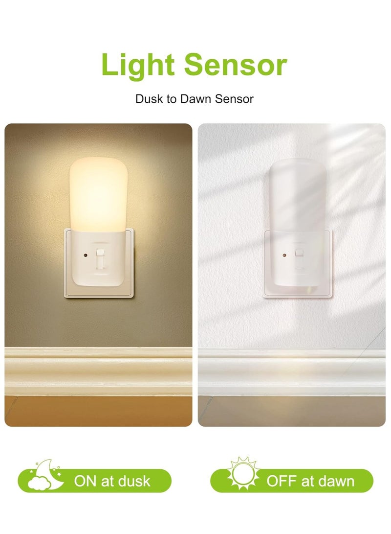 RATSAW LED Night Light Plug in Wall with Dusk to Dawn Sensor Dimmable 5-80LM Brightness Adjustable 3000K Soft Night Lamp Children's Light Good for Sleep Used in Hallways Toddler Beds Stairs - Image 3