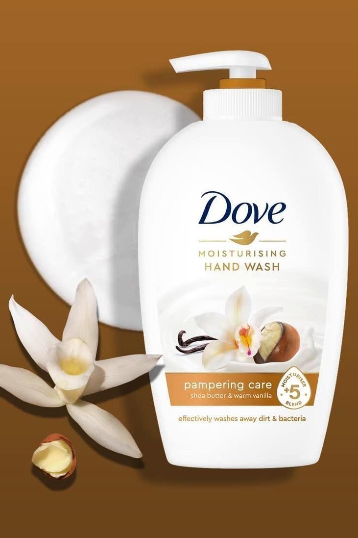Dove Moisturising Hand Wash Pampering Care Shea Butter & Vanilla Scent 3 x 250ml - Image 5