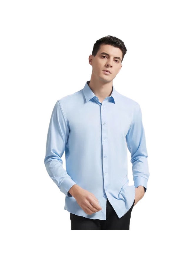 FIRS Modal Wrinkle-Free Long Sleeve Dress Shirt For Men, All-Season Business Casual Formal Wear Top, Men'S Shirt - Image 1