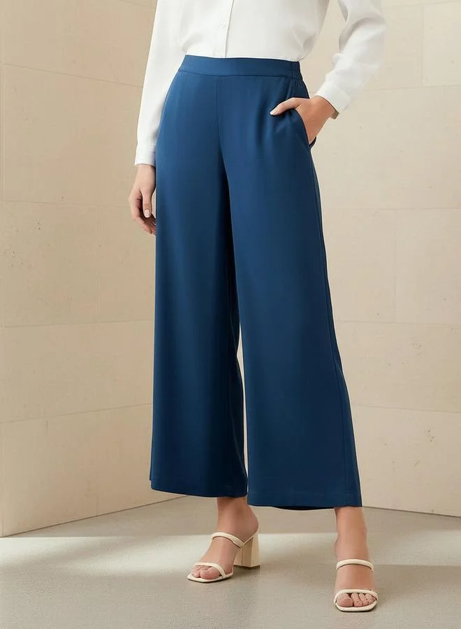 Splash FAV Relaxed Fit Flexi Waist Rayon Palazzo Pants
