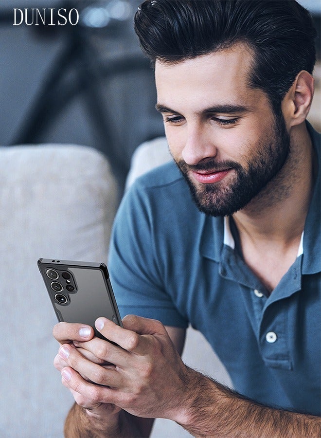 DUNISO Samsung Galaxy S24 Ultra Phone Case Full Body Protective Phone Cover Anti-fall Anti-fingerprint High Tenacity Clear Phone Case with Wireless Charging for Samsung Galaxy S24 Ultra 5G Phone Case - Image 2