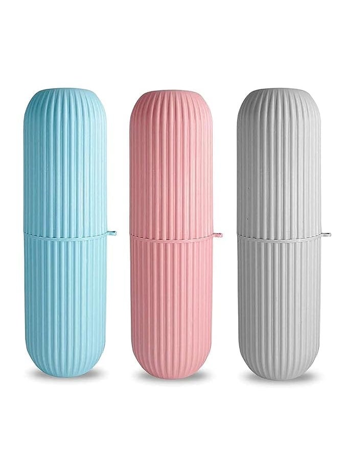 KD ZONE KD ZONE Capsule Shape Travel Toothbrush Toothpaste Case Holder Portable Toothbrush Storage Plastic Toothbrush Holder Random Colour  - Image 4