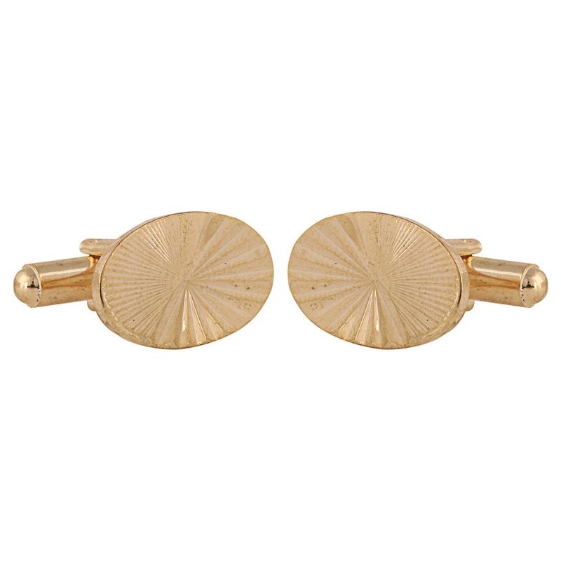 TRIPIN Cufflinks For Men Golden Gold With Self Design And Diamond Crystals For Office Corporate Party French Cuff Shirts Shirt Suit Blazer In A Gift Box Tnspgold398 - Image 2