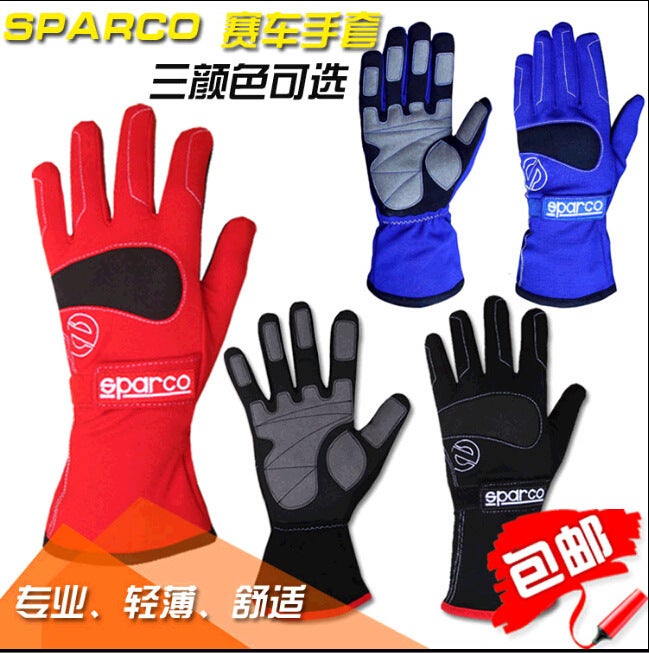 Generic sparco racing gloves kart gloves off-road vehicle motorcycle gloves racing gloves flame retardant anti-slip in stockAdult blue [ordinary]] Adult blue [ordinary]] 
