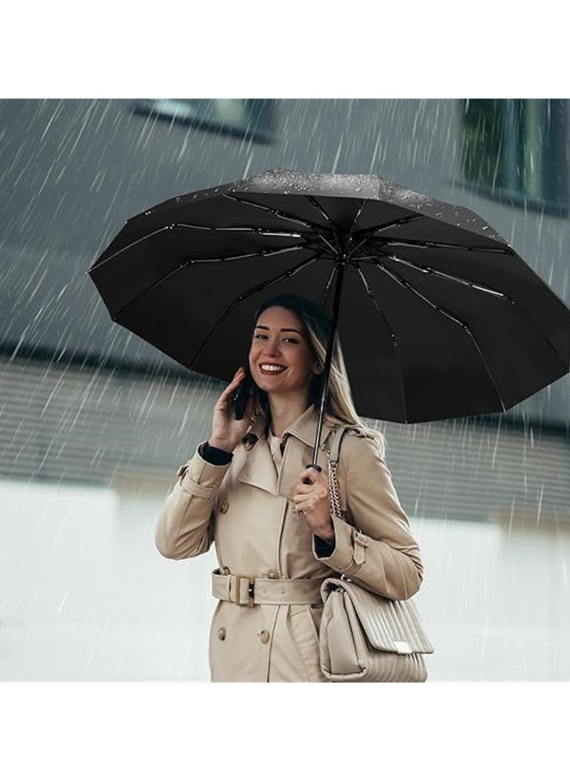 HomKawt - Windproof Compact Travel Umbrella, Automatic Umbrellas for Rain-Compact Folding Umbrella, Small Portable Auto Open Close Umbrellas for Men Women, Lightweight 12 Ribs, Umbrella UV Protection Sun 99% - Image 1