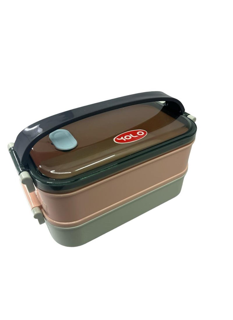 YOLO - Yolo Double Layer Lunch Box 1800ml  22cm - Image 1