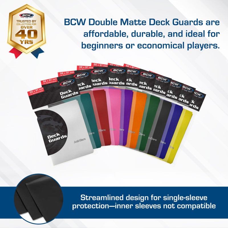 BCW BCW 100 Premium Teal Double Matte Deck Guard Sleeve Protectors for Gaming Cards like Magic The Gathering MTG, Pokemon, YU-GI-OH , & More. - Image 2