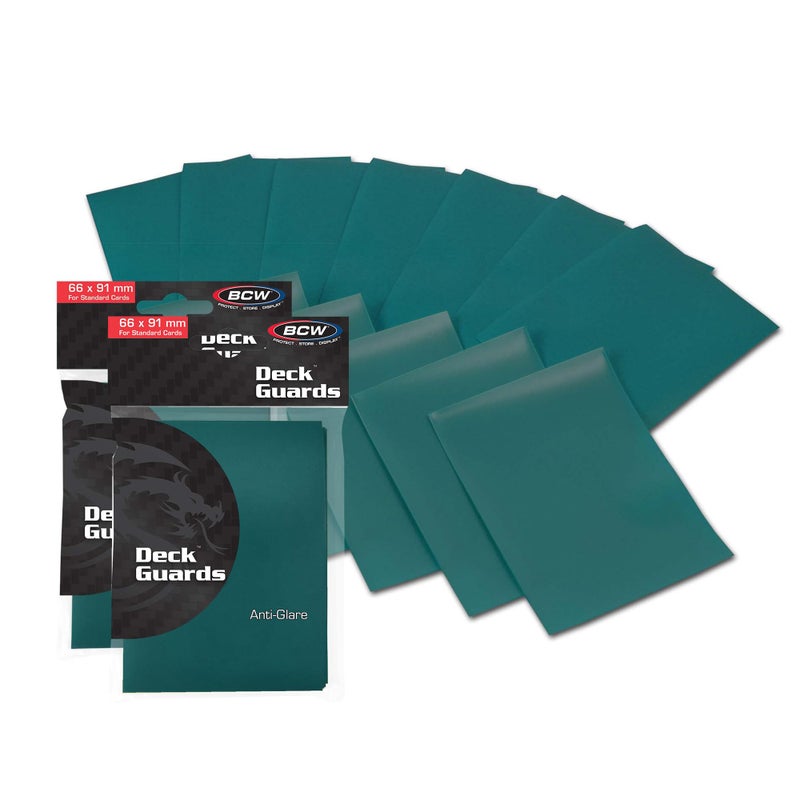 BCW BCW 100 Premium Teal Double Matte Deck Guard Sleeve Protectors for Gaming Cards like Magic The Gathering MTG, Pokemon, YU-GI-OH , & More. - Image 1