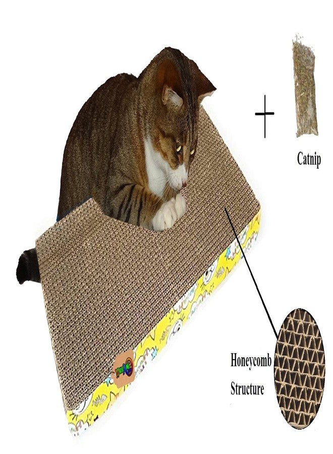 DreamAuro Scratching Board/Scratch Pad Toy with Catnip for Cat/Kitten/Puppy - Image 2