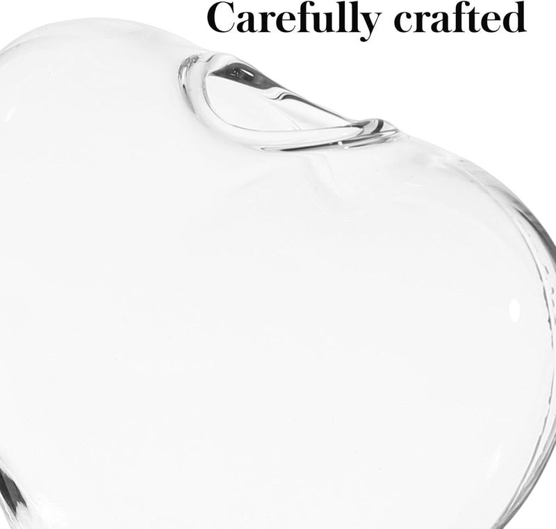 GALPADA Heart-shaped Glass Goblets 2pcs, Love Shape Wine Glasses for Wedding, Bar and Party Use, Elegant High Stem Drinkware for Cocktail and Red Wine - Image 3