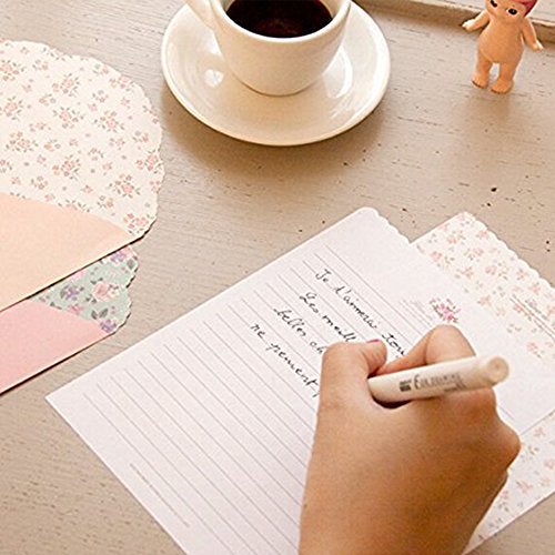 SCStyle 32 Cute Lovely Kawaii Special Design Writing Stationery Paper+16 Envelope 3.45 x5.4 Inch -(Flower) - Image 4