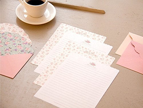 SCStyle 32 Cute Lovely Kawaii Special Design Writing Stationery Paper+16 Envelope 3.45 x5.4 Inch -(Flower) - Image 3