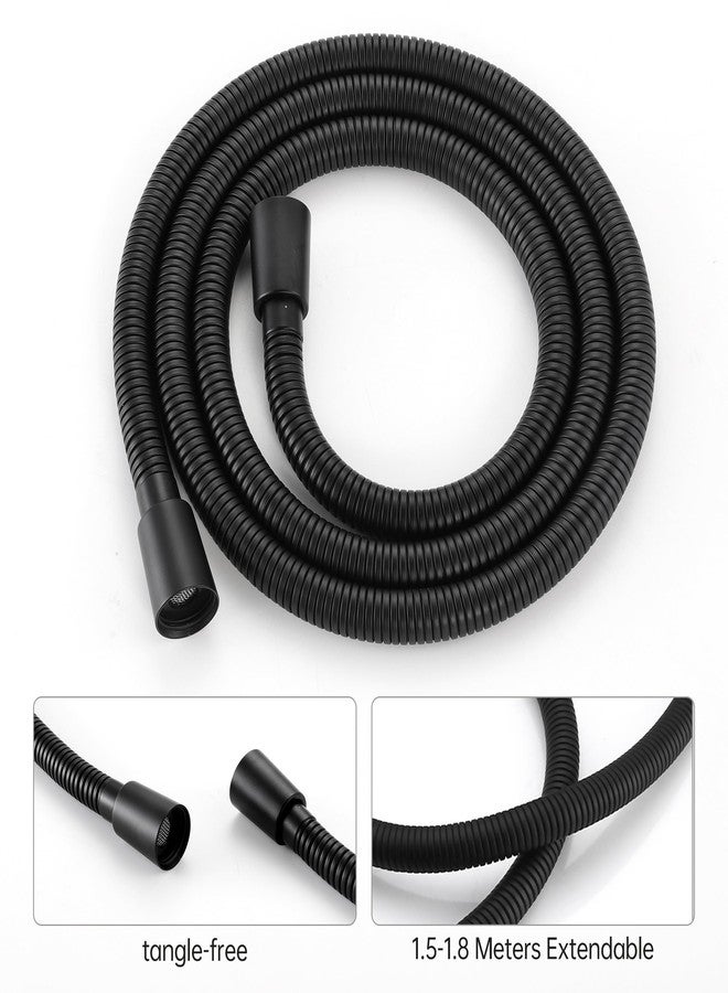 KES Handheld Shower Head with Extra Long Hose Shower Wand Holder Set Stainless Steel Hand Shower Matt Black, LP150-BK - Image 5