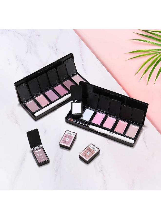 AIMEILI Hema Free Solid Gel Nail Polish 12 Colours Solid Nail Gel UV LED Soak Off White Pink Solid Cream Gel Polish Set 2 - Image 3