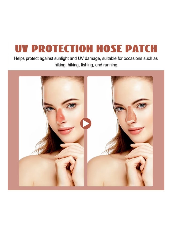 EELHOE Uv Protection Nose Patch 24pcs, Sun Protection Summer Nose Patch Outdoor Sunblock Guards Nose Cover UV Stickers for Sunscreen Golf Nose Bandage, for Men Women Exposure Tanning Outdoor Sports Accessories - Image 4