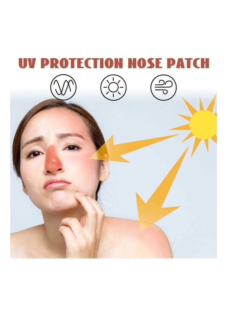 EELHOE Uv Protection Nose Patch 24pcs, Sun Protection Summer Nose Patch Outdoor Sunblock Guards Nose Cover UV Stickers for Sunscreen Golf Nose Bandage, for Men Women Exposure Tanning Outdoor Sports Accessories - Image 5