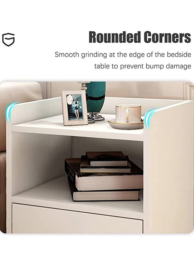 keke - Home Bedside Storage Cabinet With Drawer And Shelf - Image 1