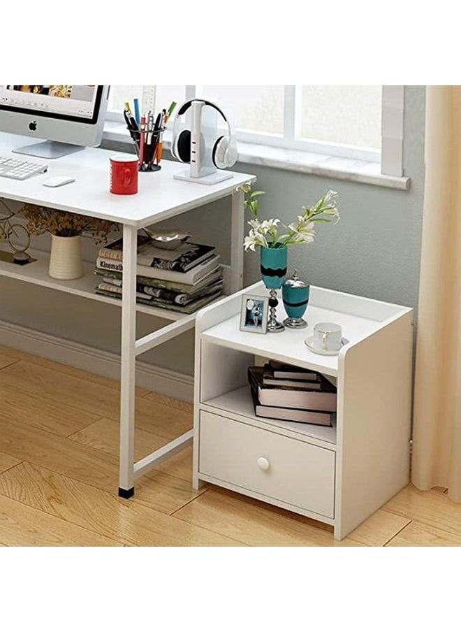 keke - Home Bedside Storage Cabinet With Drawer And Shelf - Image 1