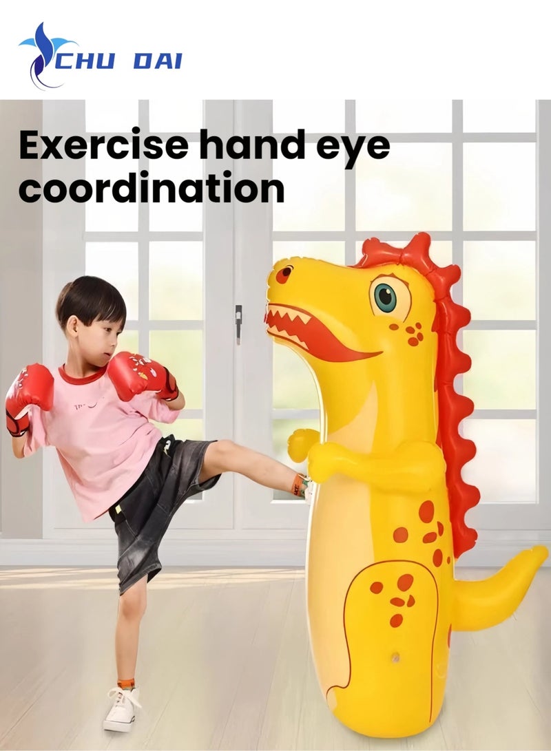 تشو داي لعبة ملاكمة للاطفال، كرة رد فعل، لعبة قابلة للنفخ، ارتفاع 1 متر - Image 3