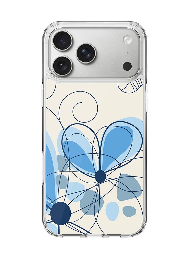 Stylizedd حافظة ماغسيف شفافة كلاسيكية لجهاز آيفون 17 برو ماكس، حافظة هجين ناعمة حواف مرنة مضادة للسقوط TPU PC جل رقيقة شفافة [مصممة لجهاز آيفون 17 برو ماكس] - خطوط ديزي كاملة الطباعة