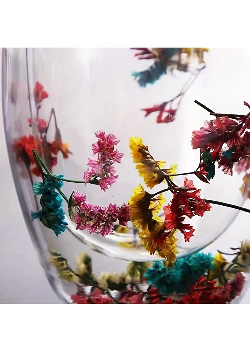 إيفرين كوب قهوة زجاجي مزدوج الطبقات، سعة 350 مل، كوب ماء شفاف للشاي والكابتشينو والإسبريسو واللاتيه، أكواب المشروبات الساخنة، هدية عيد ميلاد للنساء - Image 2