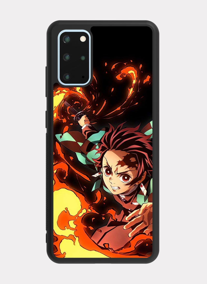 بكسلات كفر سامسونج جالكسي اس 20 بلس قاتل الشياطين تانجيرو برتقالي اسود - Image 1