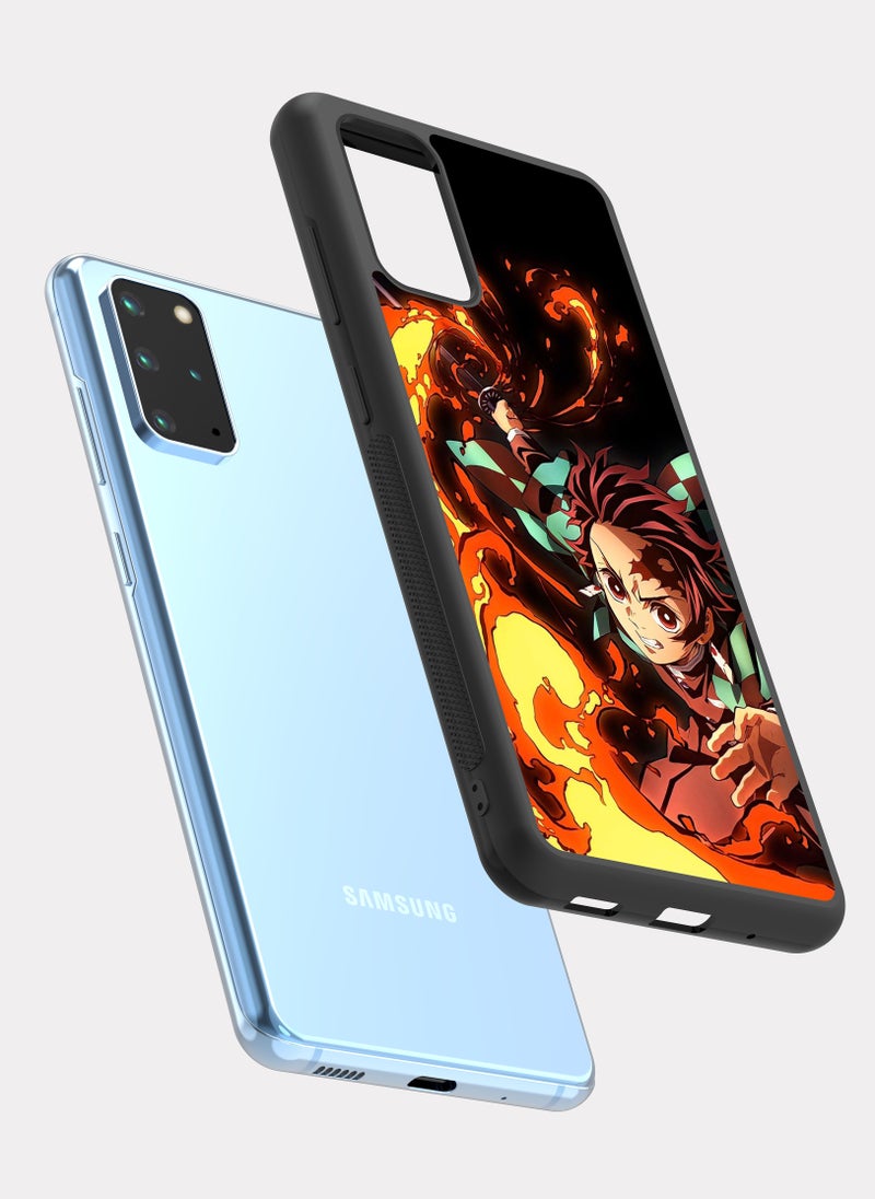 بكسلات كفر سامسونج جالكسي اس 20 بلس قاتل الشياطين تانجيرو برتقالي اسود - Image 2