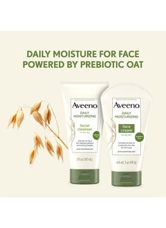 Aveeno Daily Moisturizing Facial Cleanser with Soothing Non-GMO Oat, Hydrating Face Washfor Soft & Supple Skin, Free of Parabens, Sulfates, Fragrance, Dyes & Soaps, 5 fl. oz, Pack of 3  - Image 3