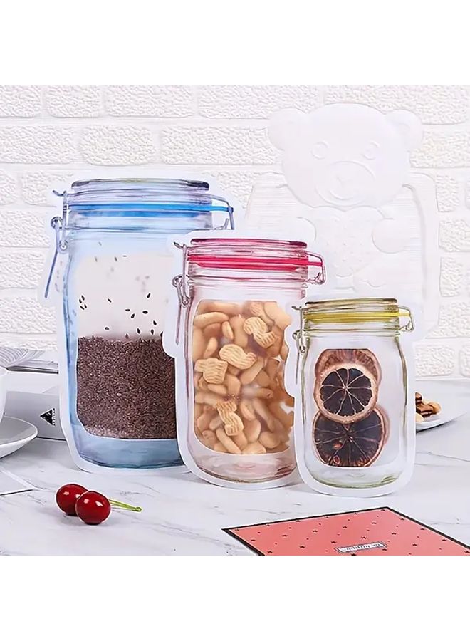 30 Pack Reusable Mason Jar Storage Bags Airtight Food Grade Silicone Zip Lock Bags For Kitchen Camping And Picnic Organization Mixed Sizes Small Medium Large Freezer And Dishwasher Safe Durable Easy To Clear Me... - Image 3